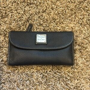 Dooney & Bourke Black Pebbled Leather Wallet